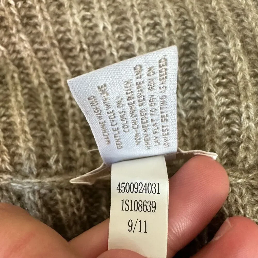 Chico’s Wool Mohair Blend‎ Tan Cardigan Sweater Womens Large Modern Cozy Casual